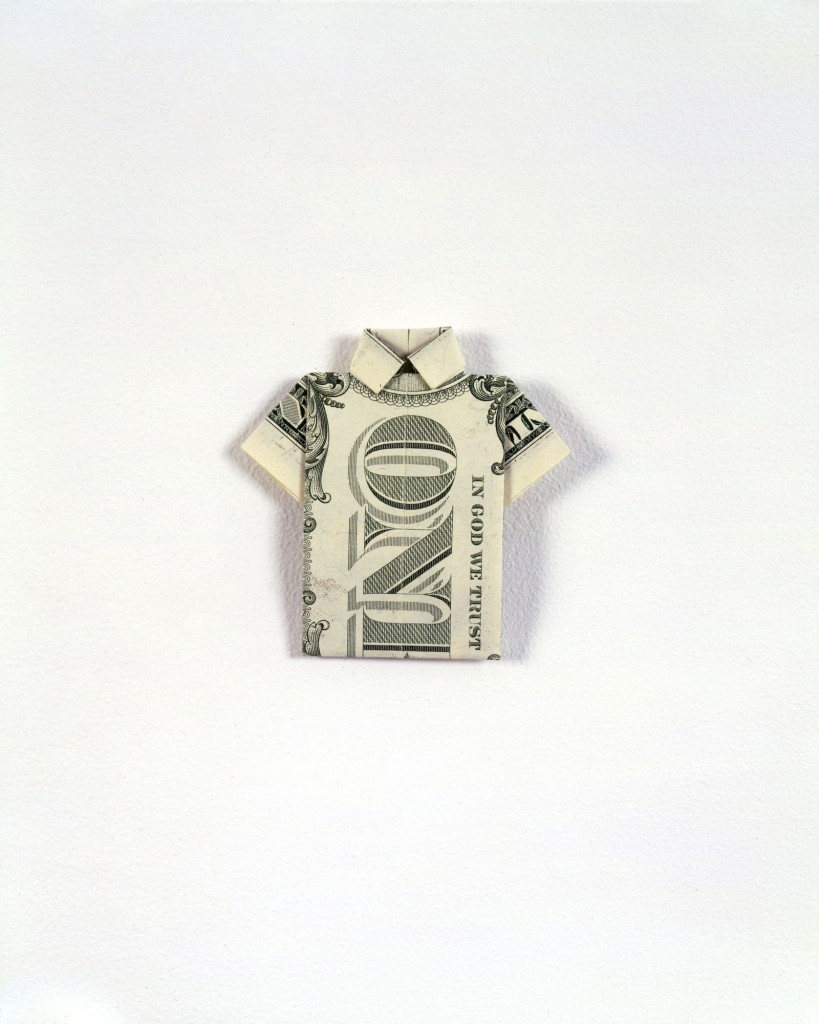 Piotr Uklański, Untitled (T-Shirt), 2002, one United States dollar bill photo zacheta.art.pl