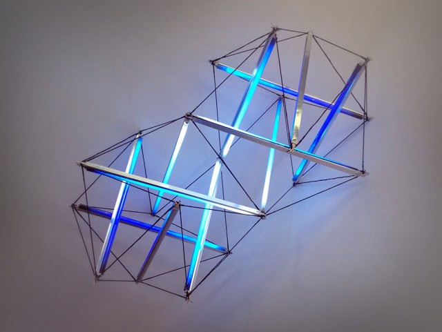 Cell Division Cell Division (Tensile) (2012) 150cm x 90cm x 90cm Fluorescent lights, acrylic tubes and light filters